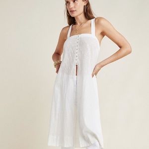 Anthropologie White swimsuit/beach Cover up